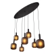 ELOISE - Pendant light - 7xE27 - Black 45405/07/30 Lucide